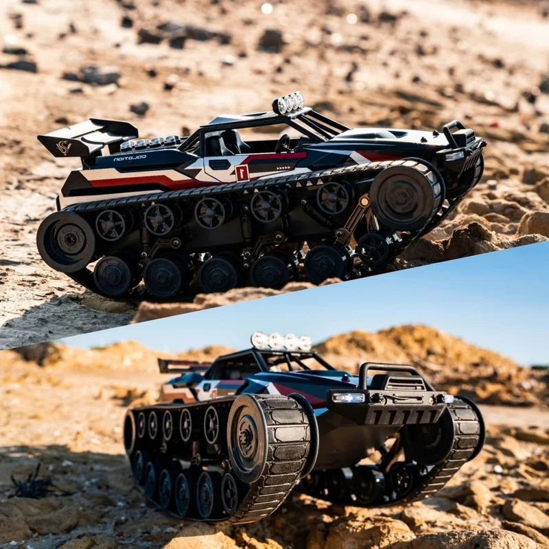 New Jjrc 4wd Rc Car 1/12 2.4g Amphibious 4 Wheel Remote Control Tank Climbing Off Road Waterproof Armored Vehicles Toy Car