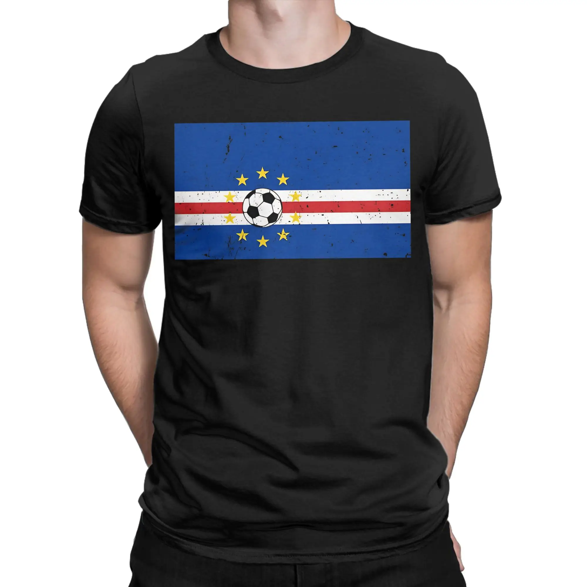 Cabo Verde Flag Atlantic Island Heritage T Shirt Summer  Vintage T Shirts 100% Cotton Novelty Tshirt For Man Casual Tops