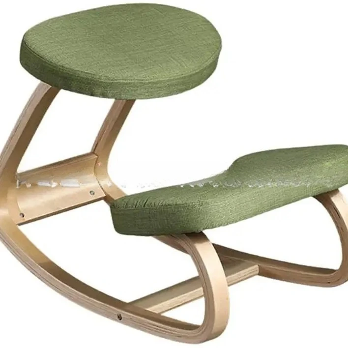 Bending Wood Computer Chair Ergonomic Office Chair Correction Sitting Kneeling Chair Rocking