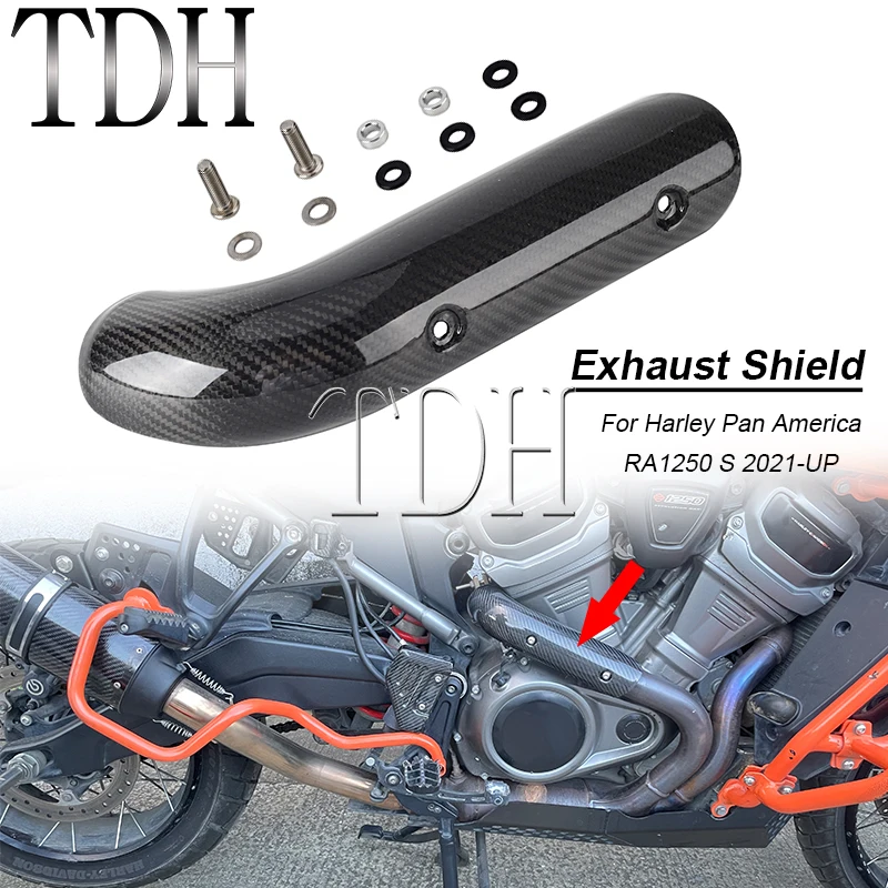 

Exhaust Pipe Shield Heat Cover Motorcycle Muffler Protector Guard Accessories For Harley Pan America 1250 S RA1250 RA1250S 21-UP