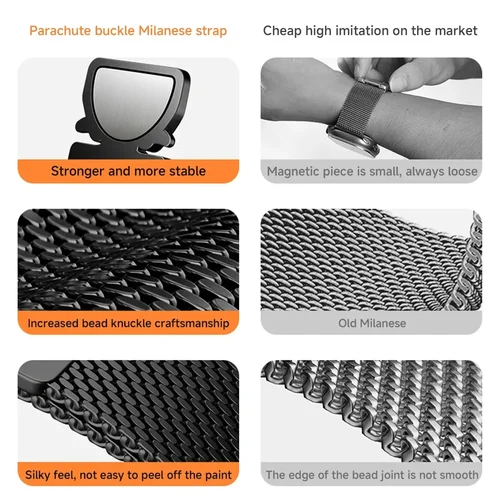 Imagen 2 del producto Correa magnética de acero inoxidable para Garmin Fenix 7X 7 Pro Fenix 6X 6 5X 5Plus Tactix 7 Forerunner 965 955 pulsera de ajuste rápido