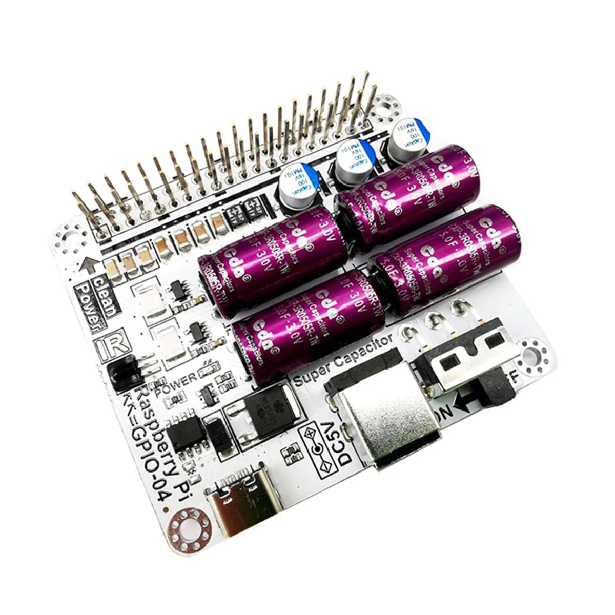 

AU47-For Raspberry Pi Hifi Power Filter Farah Capacitor Moode Volumio Multi-Function Portable Convenient Filter Board