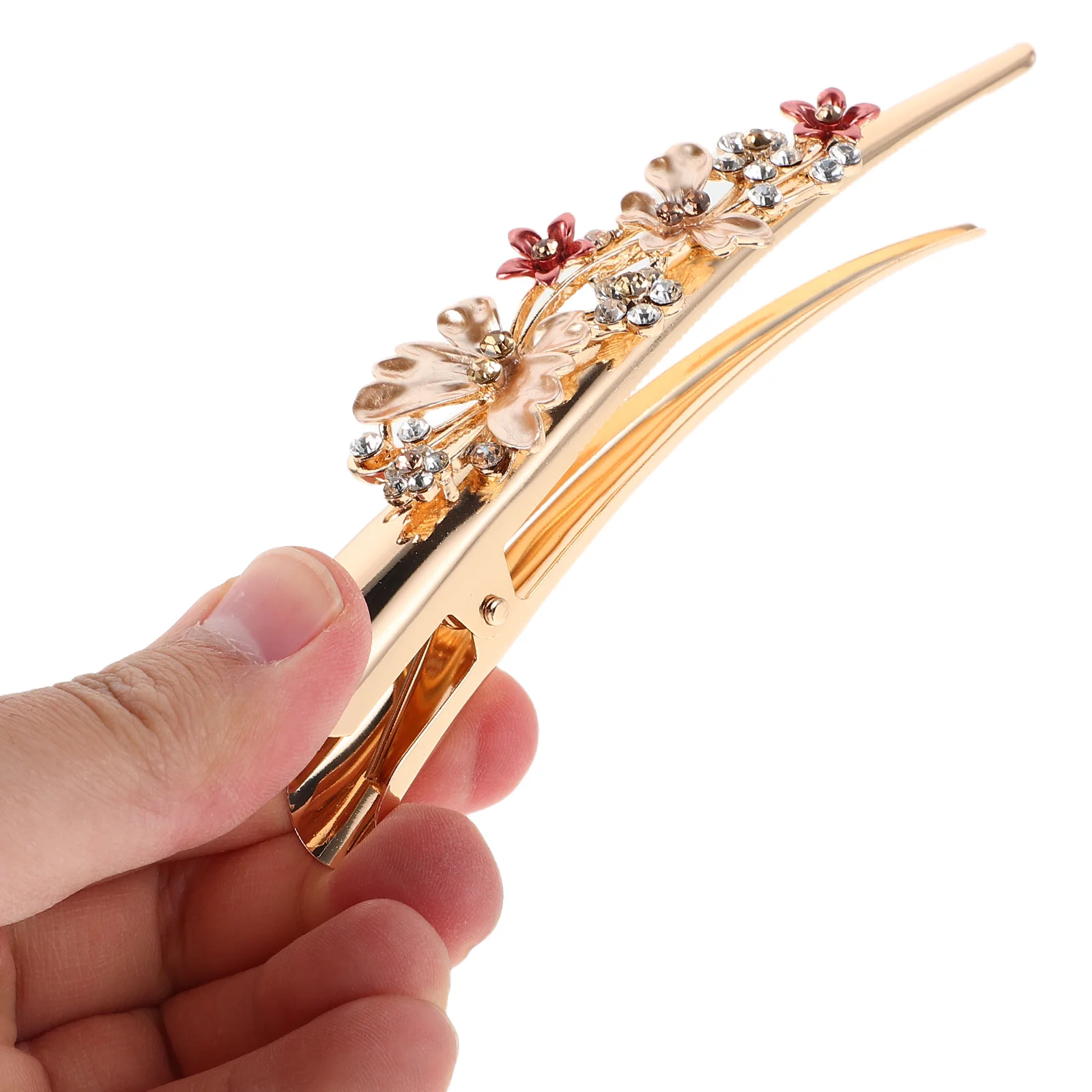 

Металлическая заколка для волос с цветком, большой утконос, деревенский цветочный декоративный зажим для густых волос, свадебные заколки, металлическая заколка для волос