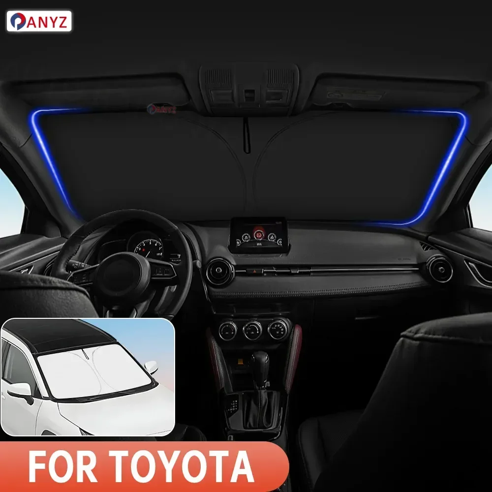 For Toyota Tacoma Corolla Camry Rav4 Chr 4Runner Car Windshield Sunshade Cover Front Window Sun Shade Visor Auto UV Protection