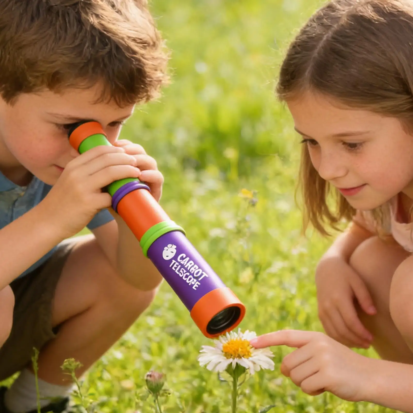 Teleskopy dla dzieci z regulacją długości, bezpieczna zabawka, teleskop dla dzieci z możliwością zwijania do aktywności na świeżym powietrzu, wędrówek, biwakowania, polowań.