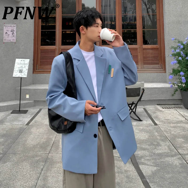 

PFNW Oversize Men's Suit Jacets Korean Fahsion Niche Design Male Decoration Casual Blazer Vintage Coats 2024 Stylish New 28W3093