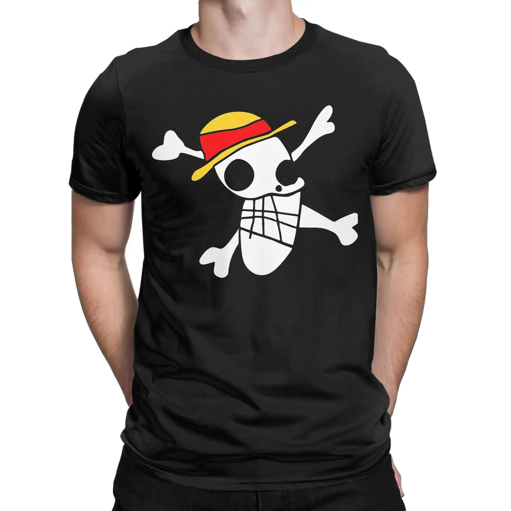 Men LUFFYS FLAG Ones Pieces T Shirts  100% Cotton Clothes Leisure Short Sleeve Round Collar Tees New Arrival T-Shirts