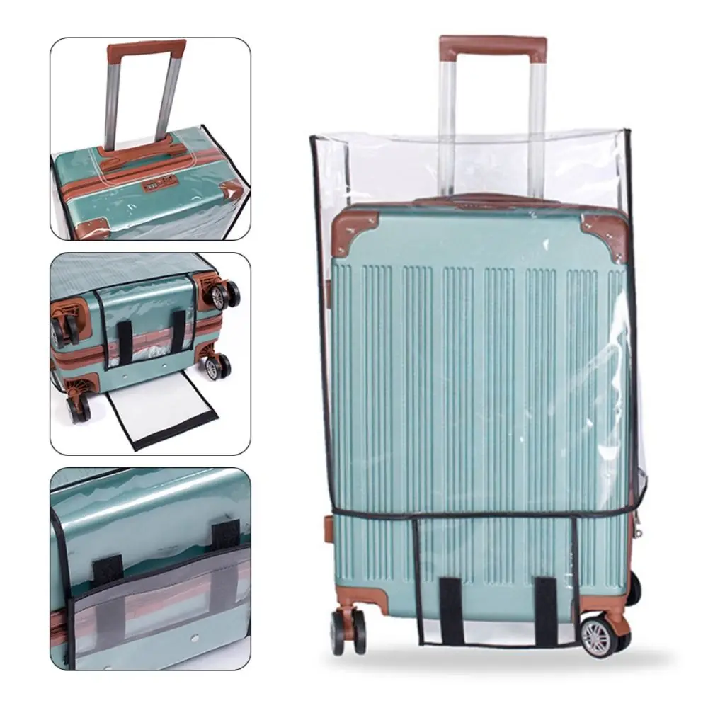 Dustproof Transparent Luggage Cover PVC Waterproof Protector Suitcase Covers Luggage Storage Covers Fashion Travel Accessories