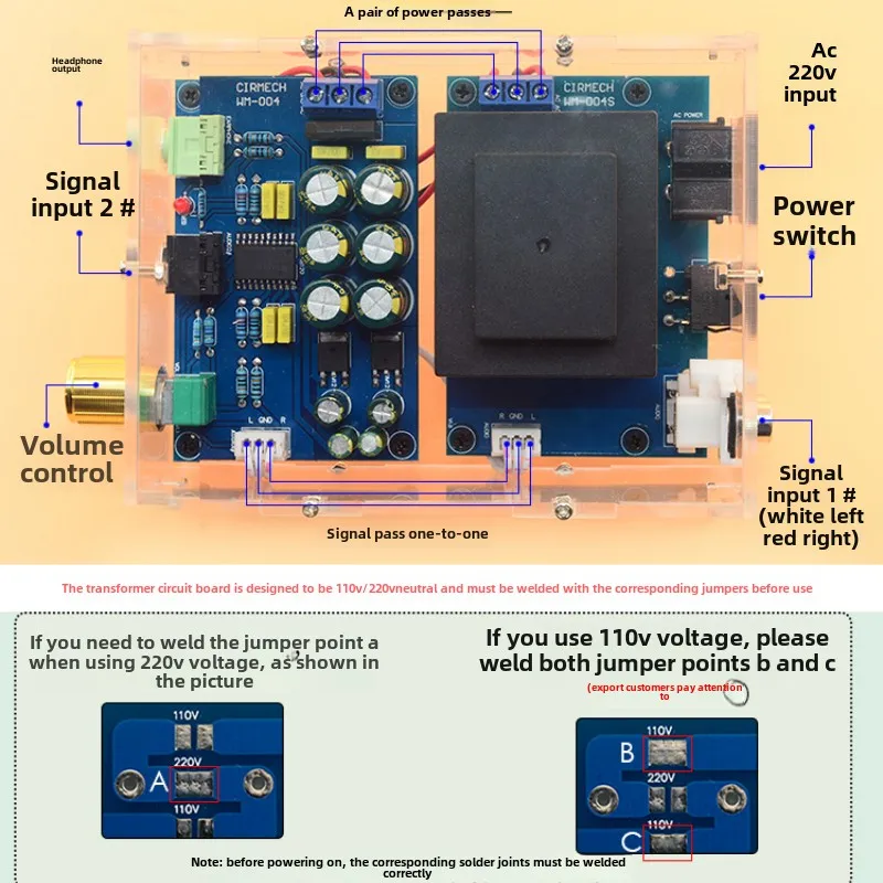 SOTAMIA TPA6120 Headphone Amplifier Audio Board TPA6120A2 Stereo HIFI Fever-grade Earphone Power Amplifier Zero Noise Diy Kits