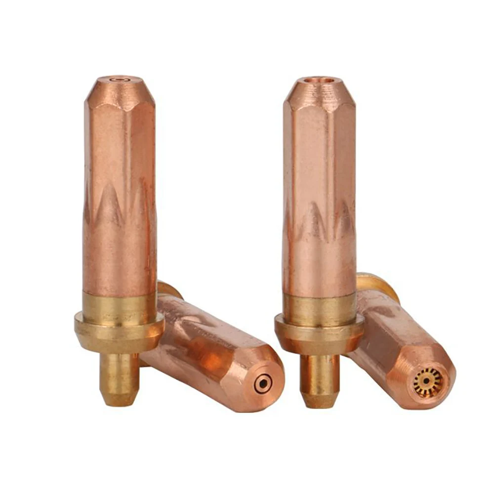 5 Pieces G01 Series Cutting Torch Nozzles Acetylene Cutting Nozzle Propane Torch Tip 30-300mm Oxygen Fuel Cutting Copper Tips