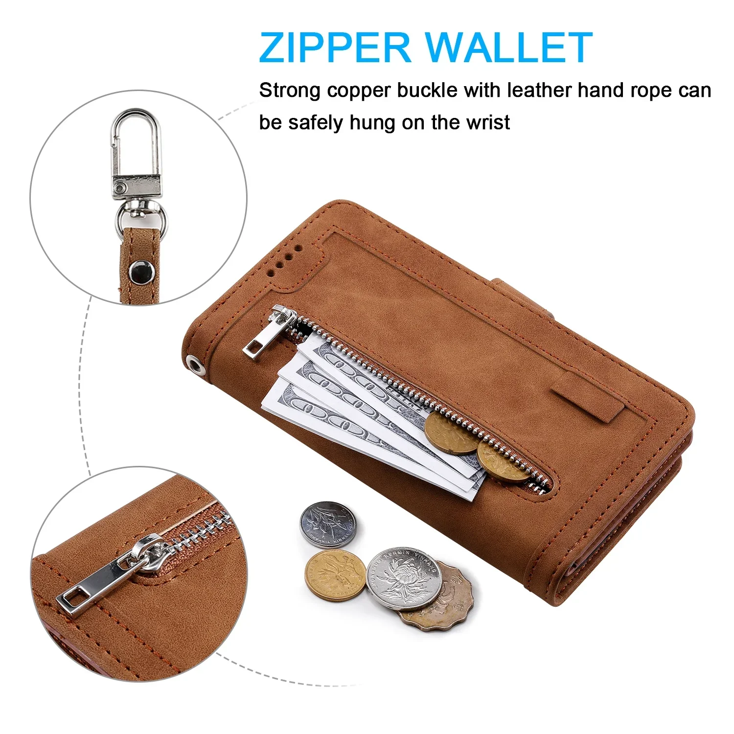 Zipper Wallet Case For Motorola Edge 70 5G Leather Flip Book Funda Moto Edge 60 Fusion 50 Neo 60s Pro X50 Ultra X70 Air Cover