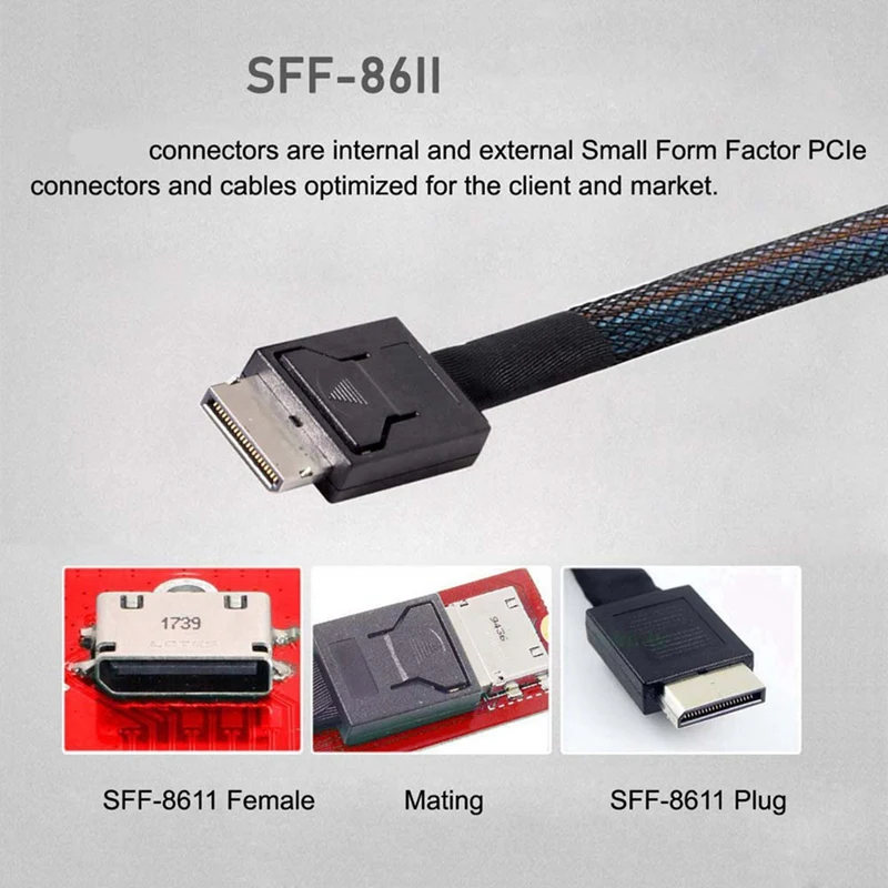 PCI-E 3.0 M.2 M-Key To Oculink SFF-8612 SFF-8611 Host Adapter For Thinkbook 14+ External Graphics Card And SSD