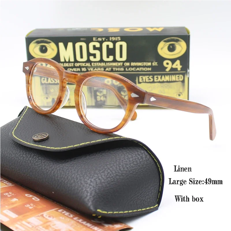 YPAY Herren Brillen rahmen Johnny Depp Stil Brille transparente Linse Marke Designer Computer männlich runde Vintage Brille 9