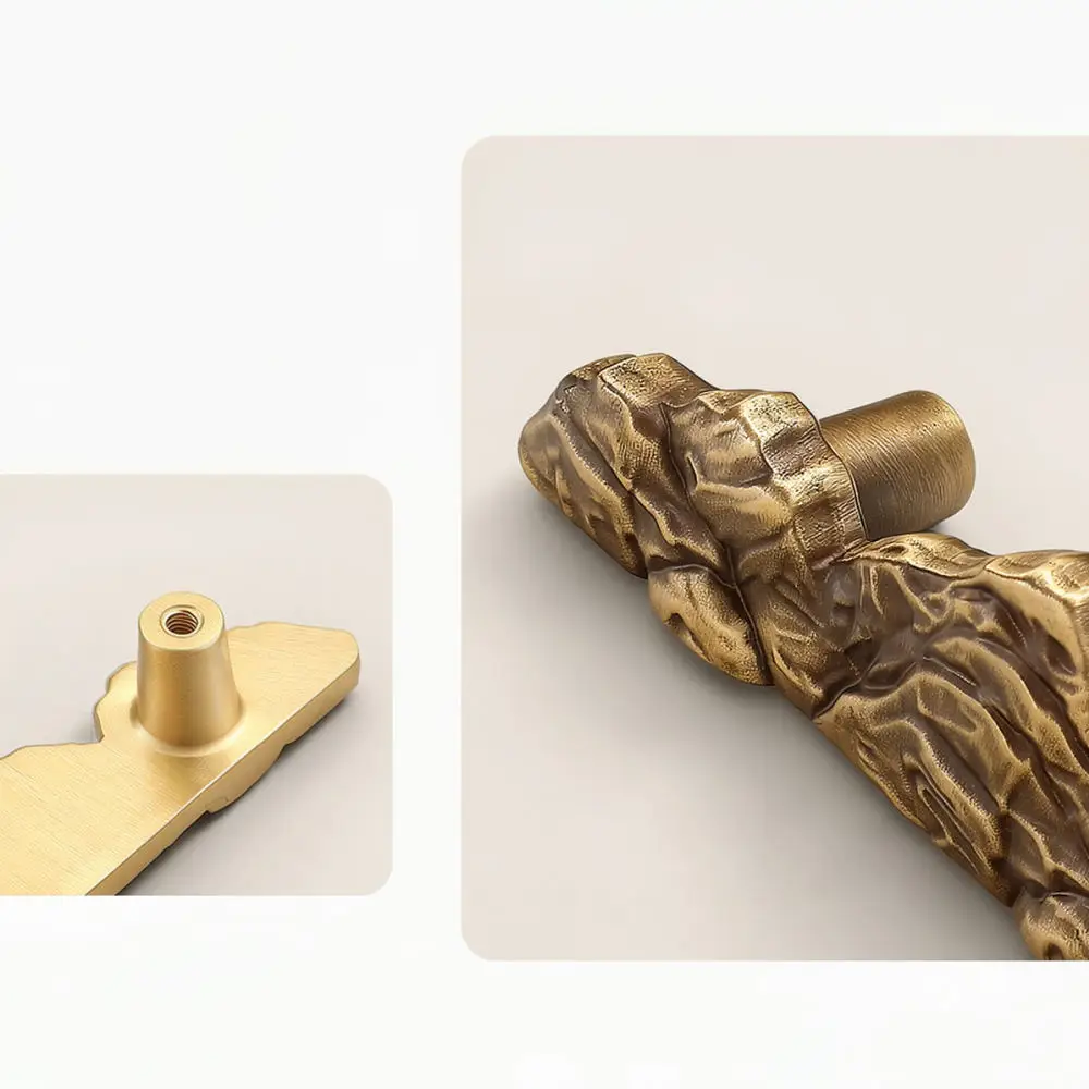Elegant French Style Solid Brass Cabinet Handle Modern Furniture Hardware For Kitchen Drawer Wardrobe Door Knob