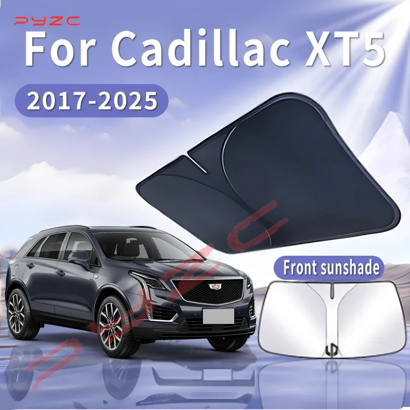 

Foldable Car Sun Visor For Cadillac XT5 2017~2025 2018 Front Windshield Sunshade Heat Insulation Summer Cooling Auto Accessories