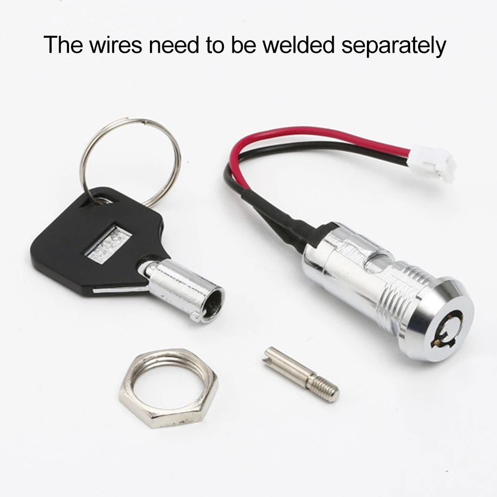 Vending Machine 12mm Stainless Steel Key Lock with Nut and 2 Keys Featuring Double Pull Dual Gear 90 Degree Operation