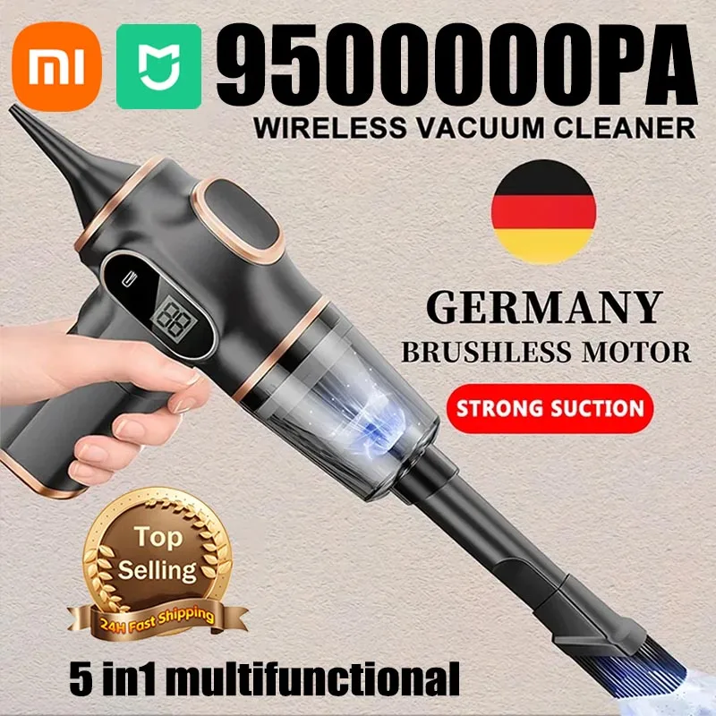 Xiaomi MIJIA 9500000Pa 5 in1 Wireless Automobile Vacuum Cleaner Portable Vacuum Clean Handheld  Vacuum Clean Dual Use Car & Home