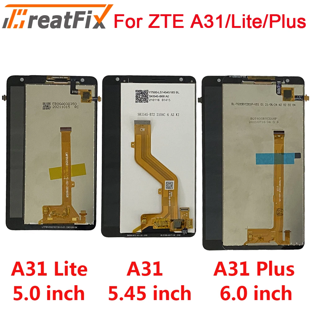 For ZTE Blade A31 2021 LCD Display Touch Glass Screen Digitizer Assembly Repair ZTE Blade A31 Lite Display A31 Plus L210 LCD