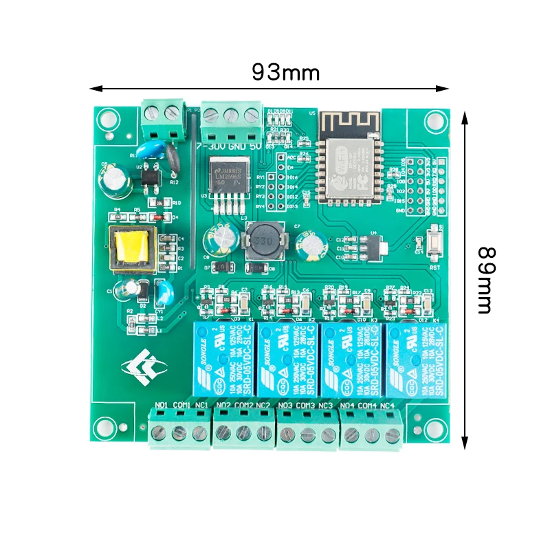 ESP8266WIFI وحدة التتابع رباعية الاتجاه ESP-12F مجلس التنمية التنمية الثانوية التيار المتناوب/تيار مستمر التيار الكهربائي