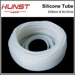 HUNST Silicone Water Pipe Mangueira, mangueira flexível para a bomba do sensor de água, resfriador de água, tubo do laser do CO2, 5x8mm, 8x12mm