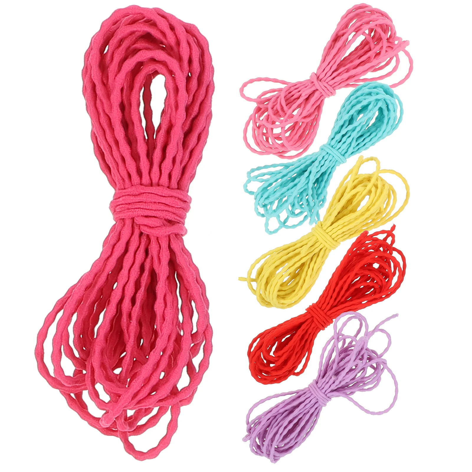 

6Pcs Colorful Stretchy Hair Ties Elastic Cord for DIY Jewelry Bracelet Making Cord Beading Thread Necklace String