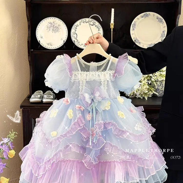 Girls princess children's new baby sweet dress foreign style Lolita tutu skirt explosion