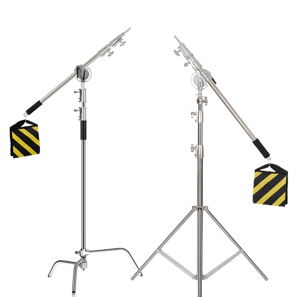 Photographic Equipment Professional Stainless Steel 2.8-3.3m Heavy Duty Light Stand Studio Softbox Heavy Duty Tripod Carrybag