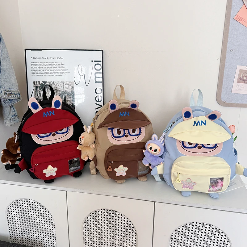 

Labubu Bag Female Cute Cartoon Shopping Casual Student Shoulder Bag The Monsters Backpack Lisa Same Kawaii Fashion Accessory