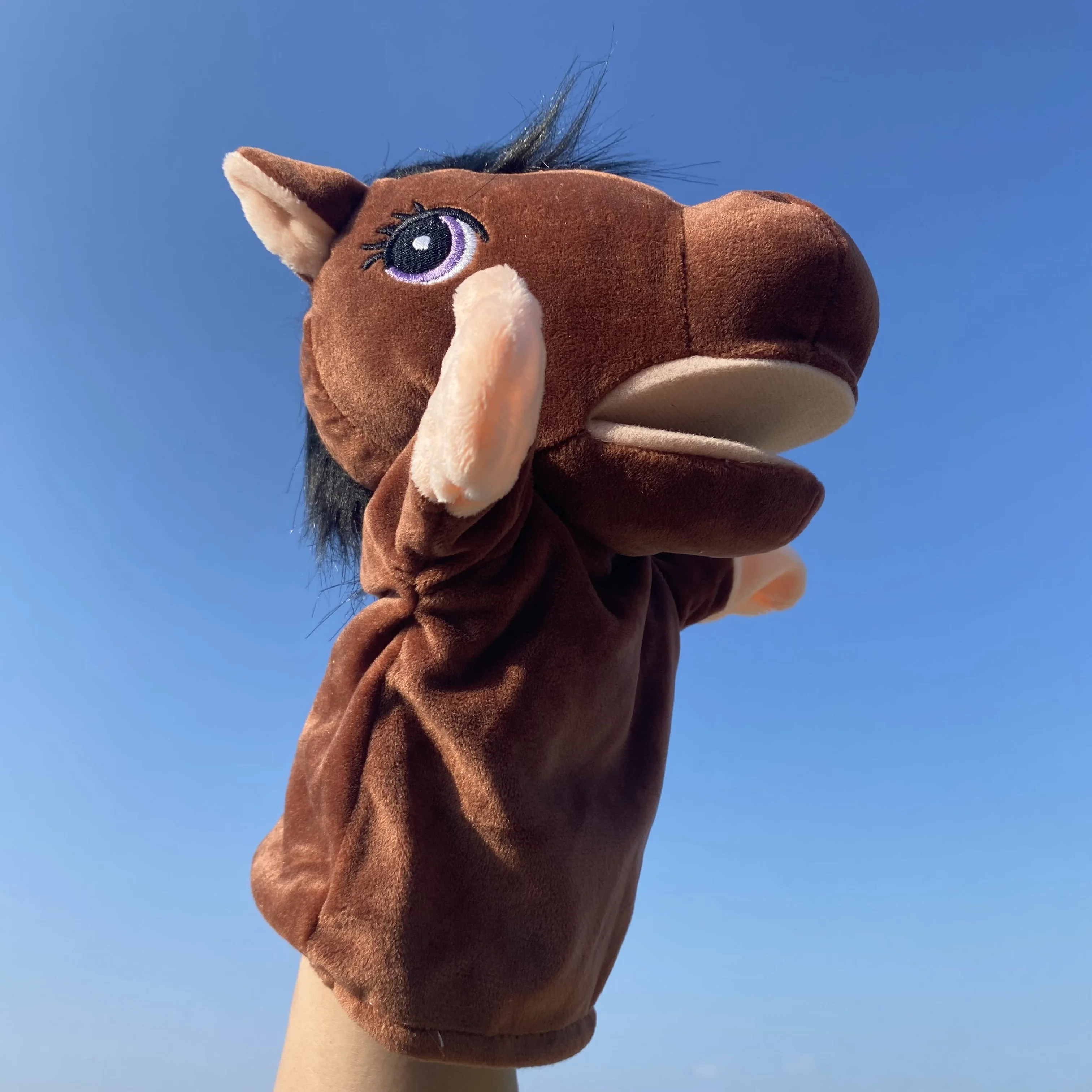 

Animal horse Plush Finger Hand Puppet Popular Activity Role Play Bedtime Story Props Decompressing Toy Doll