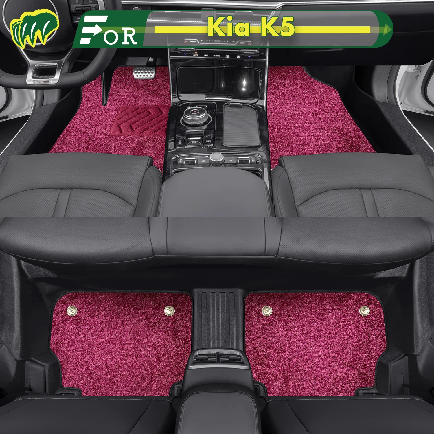 

Автомобильный напольный коврик с левым рулем для Kia K5 2020-2024, полноразмерный автомобильный напольный коврик, интерьерный напольный коврик