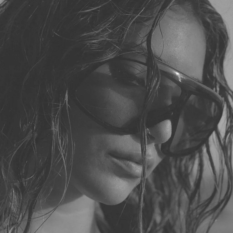 Retro Großen Rahmen Frauen Quadrat Sonnenbrille Marke Schwarz Runde Gradienten Coole Männer Sonnenbrille Ein Stück Designer Pilot Sonnenbrille – Detail 7