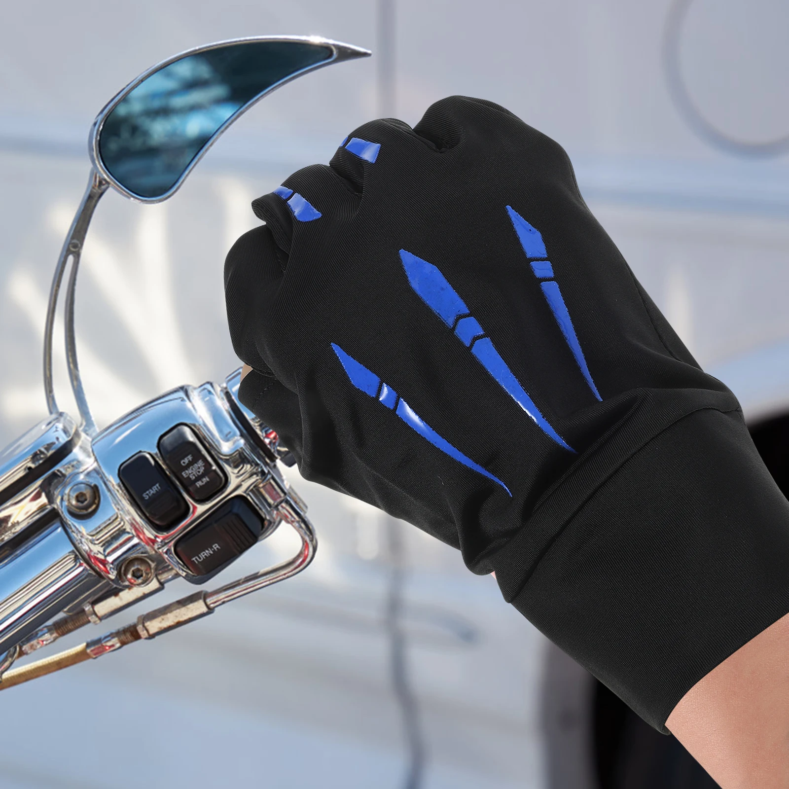 

1 Pair Sun Protection Gloves Ice Silk Anti-Ultraviolet Breathable Non-Slip Wear-Resistant For Cycling Fishing Riding Fitness