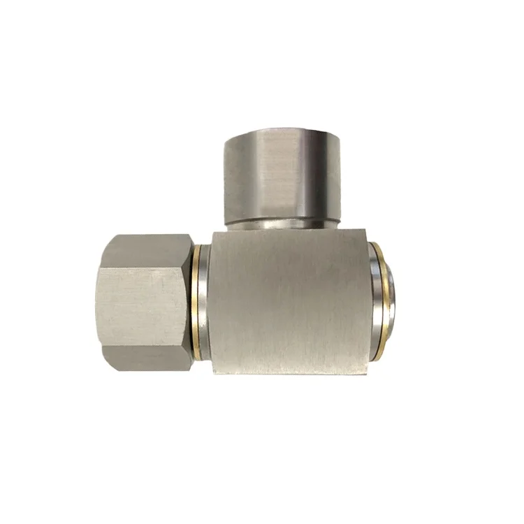 Stainless steel high pressure right angle internal and external thread connection hydraulic 360 degree universal  joint