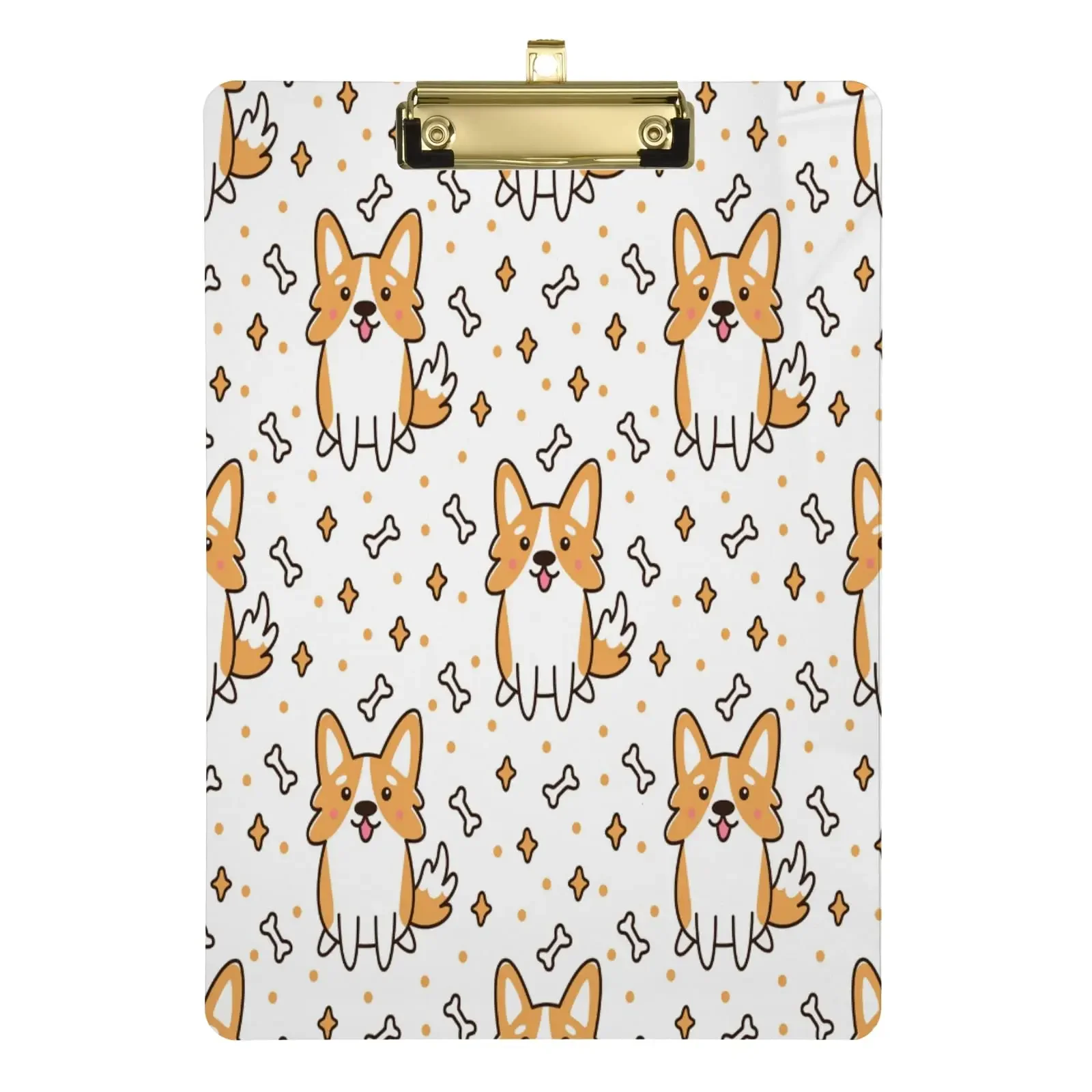 Puppy Dogs Acrylic Clipboard A4 Letter Size Clipboards for Student Teacher Officemate Low Profile Clip Standard Size Pet Pattern