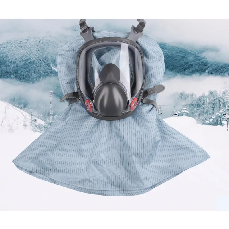 For Gas-proof Full Mask, Spray Paint, Chemical Dust Grinding and Decoration Special Hood, Heavy Oil Fume Dust-proof Full Mask