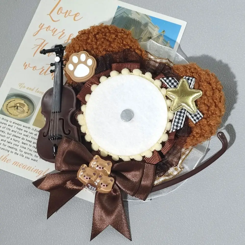 

Украшение значка, кружевной милый держатель для значка, поделки, креативные булавки в стиле аниме, основа для дисплея, коготь, медведь, украшение для значка, лоток, органайзер для значков