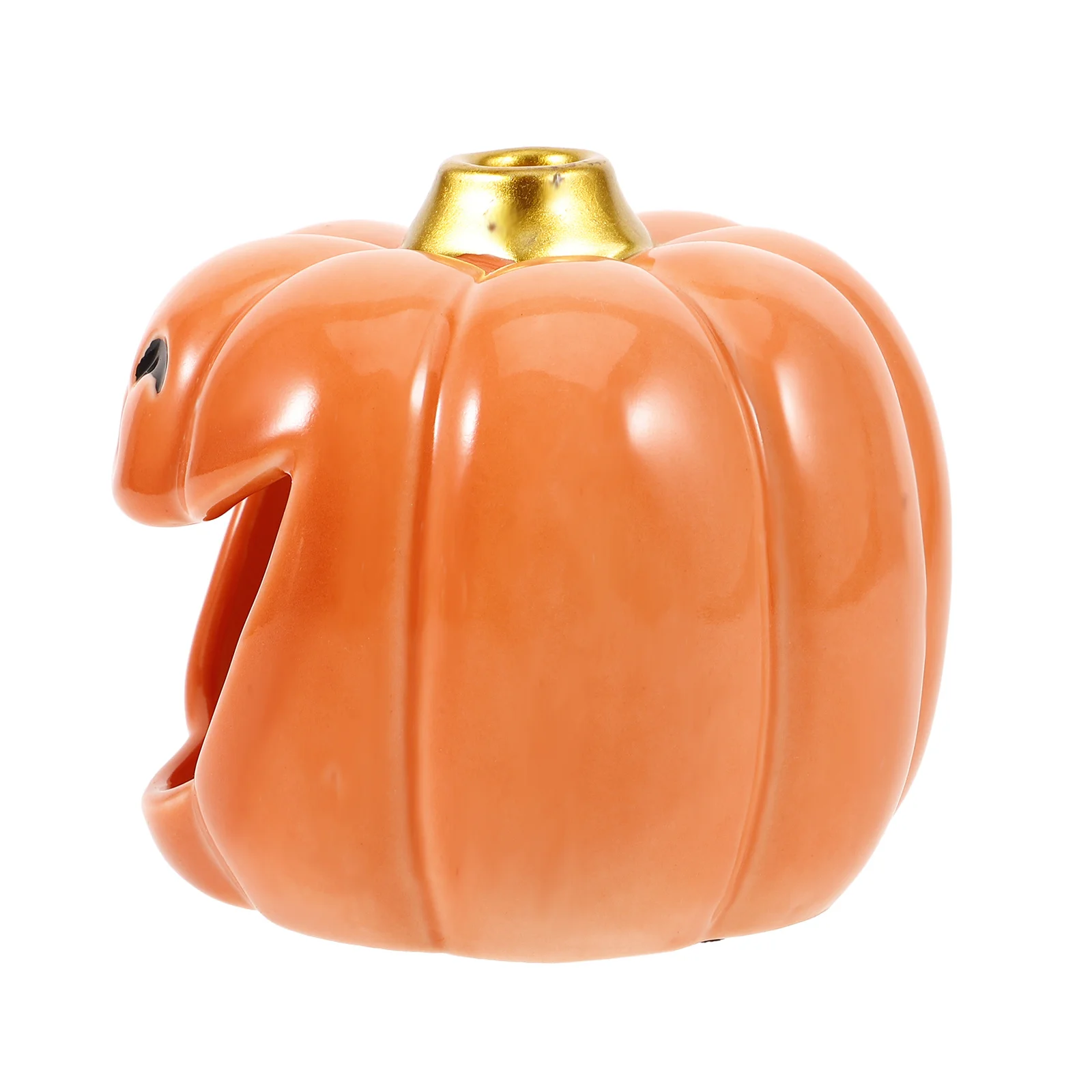 

Pumpkin Incense Burner Ceramic Decorative Sage Holder Portable Tray for Living Room Bedroom Office Aromatherapy Wood Stick