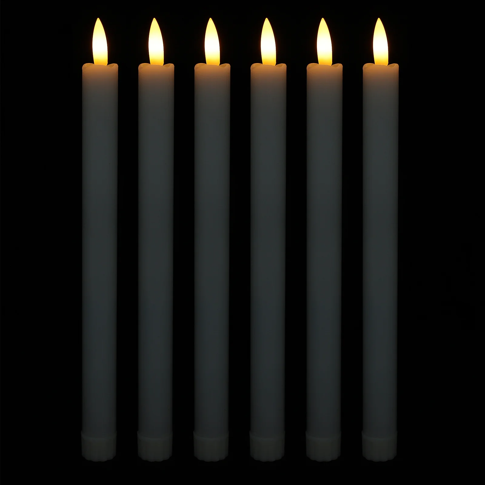 6 قطع LED شموع عديمة اللهب أضواء مستدقة إلكترونية تعمل بالتنقيط مجانية غير معطرة لديكور المنزل والبار والفندق #1