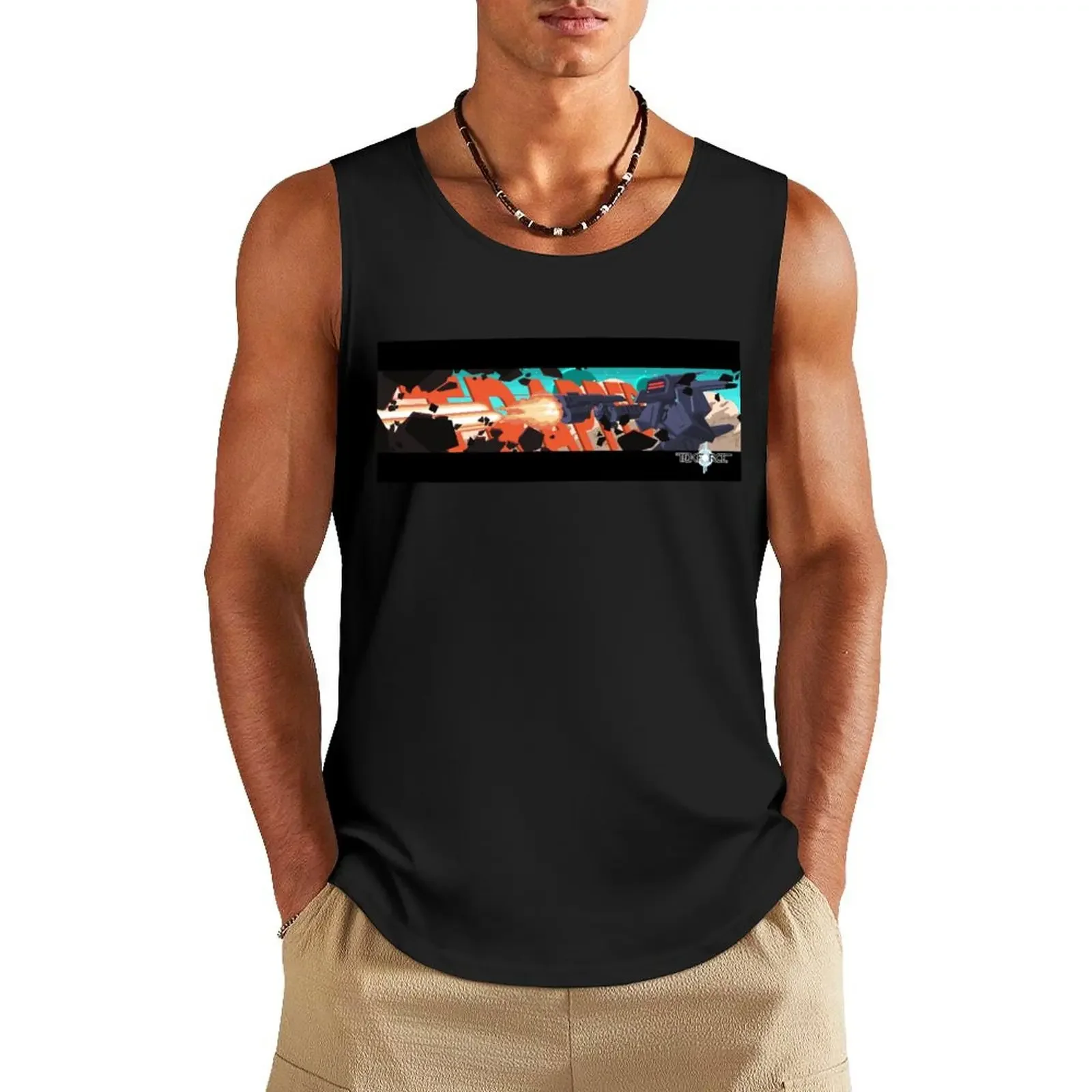 Trapped Mech Daytime Blast Tank Top sports clothes for men Body man sleeveless Men's t-shirts