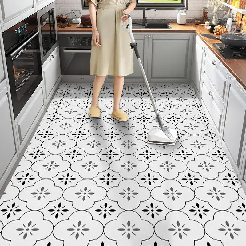Modern Luxury Balcony Entry Carpet Kitchen Waterproof Oil-Proof Non-Slip Rug Large Area Dirt Resistant Decorative Floor Mat