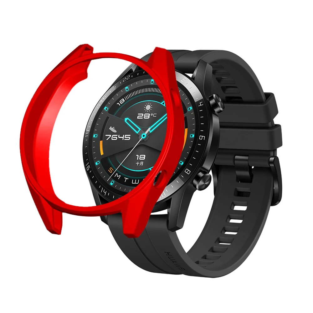 FIFATA For Huawei Watch GT/GT 2 46MM TPU Soft Silicone Watch Protective Case For GT/GT2 Smart Watch Replacement Watch Case Cover