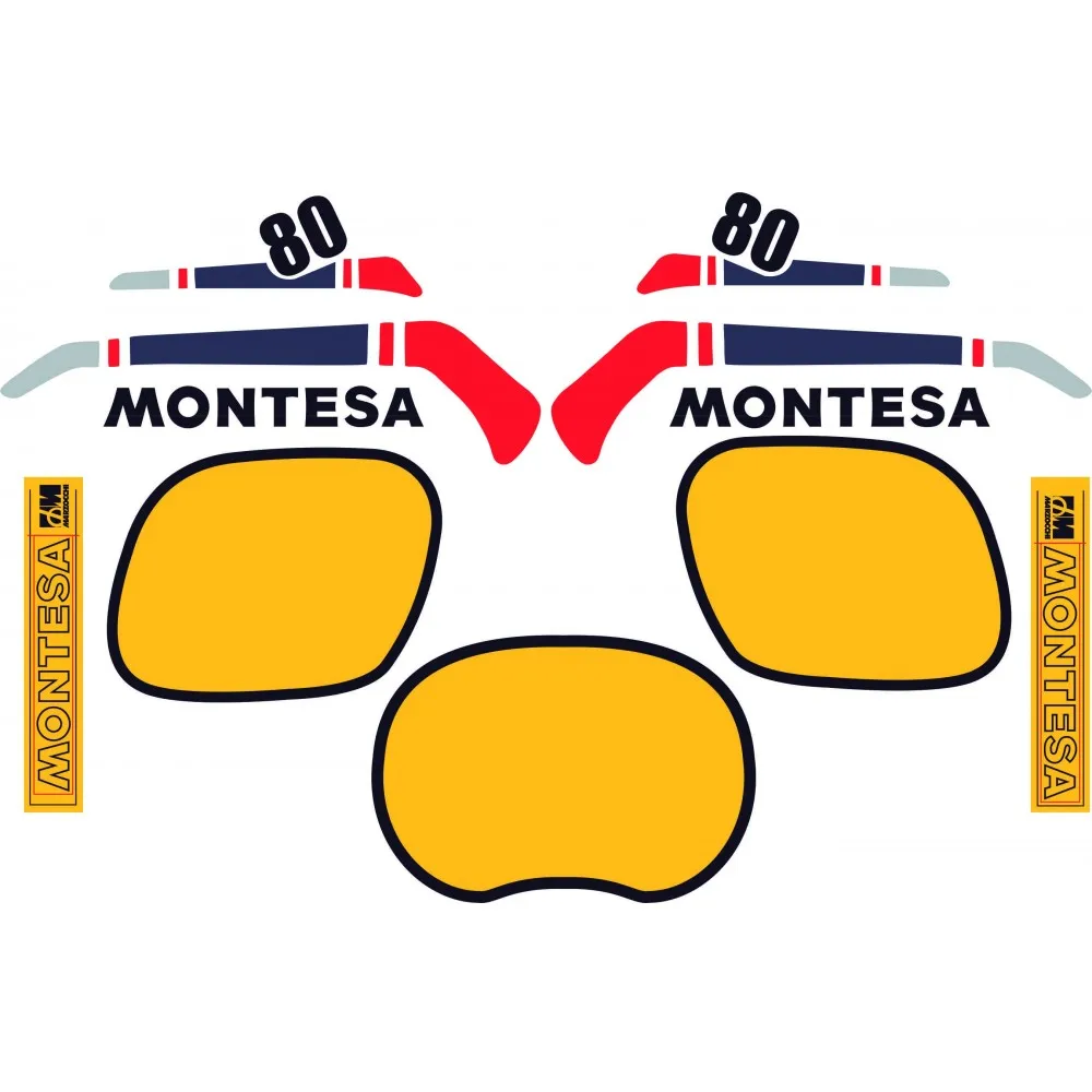 Complete set of Classic motorbike compatible stickers  MONTESA Enduro 80 H7 1st Series