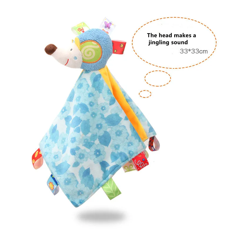 New Soft Appease Towel Baby Rattle Animals Toys Soothe Reassure Sleeping Blankie Towel Lathe Hanging Educational Toddler Toys