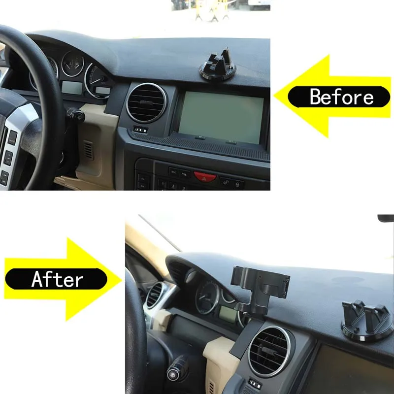 

For 2004-2009 Land Rover Discovery 3 LR3 Black Multifunctional Car Phone Holder GPS Navigation Holder Car Interior Accessories