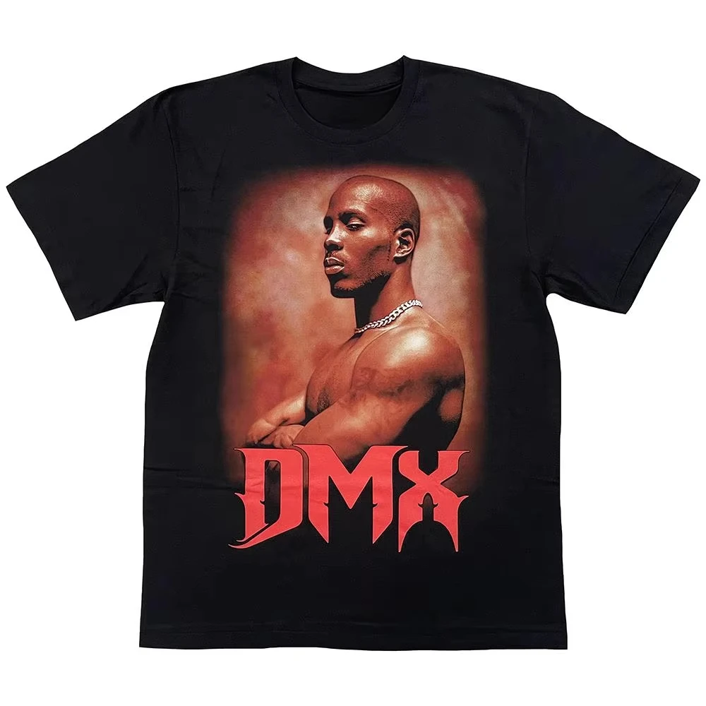 

2025 DMX Earl Simmons European and American Hip Hop Rapper Niche T-shirt Heavy Cotton Short Sleeve High Quality Luxury Brand