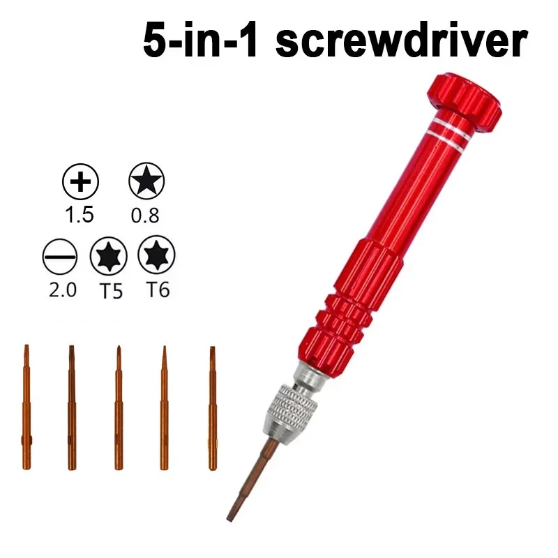 Screwdriver Set 5 In 1 Multifunctional Repair Tool Set Precision Screwdriver For Laptop Phone Watch Glasses Repair Accessories