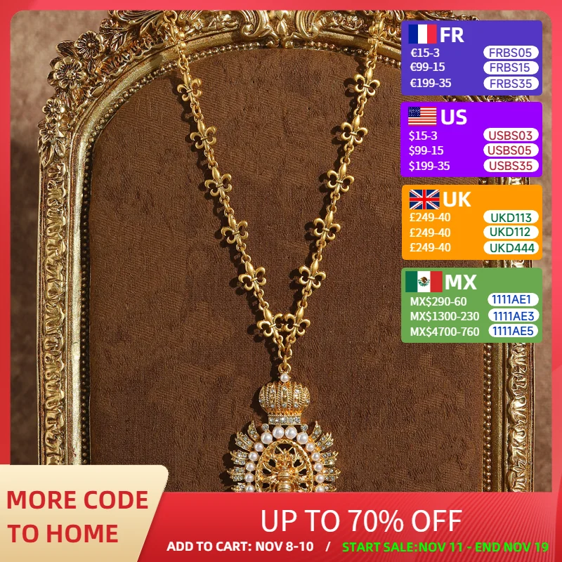 

Vintage Rhinestone Pearl Bee Pendants And Necklaces Moth Antique Gold Color Wedding Palace Accessories For Women 2025 New In
