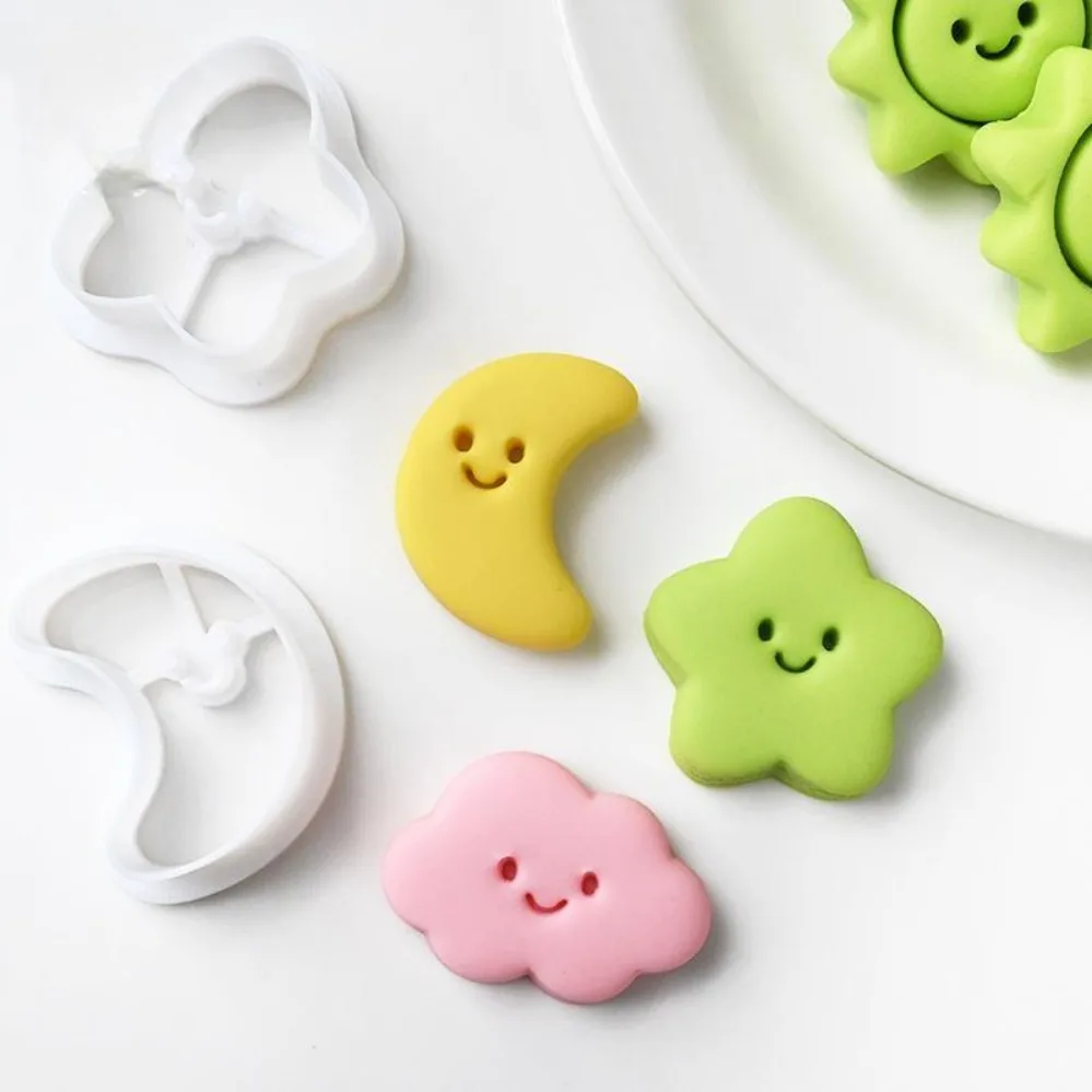 Cookie Cutters Moon Stars Sun Cookie Mold 3D Cake Fondant Cutting Mold DIY Kitchen Baking Tools view 3