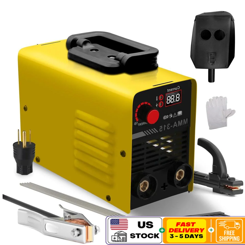 110v 315a mma máquina de solda portátil display led inversor dc vara soldador handheld força arco superaquecimento proteção cobre