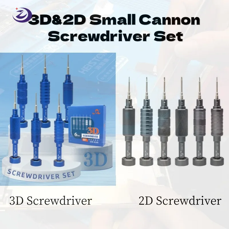

Premium Screwdriver Set‌ with Silent Bearing & Magnetic Tip Complete Kit for iPhone Samsung/Huawei Repair Y0.6/1.2/1.5/2.5/T1/T2